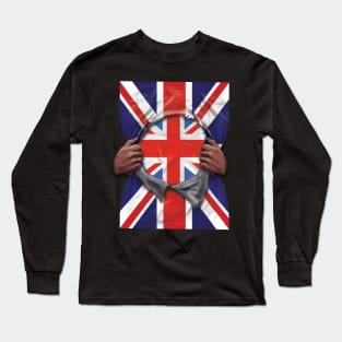 United Kingdom Flag Great Britain Flag Ripped - Gift for English Scottish Welsh Or Irish From United Kingdom Long Sleeve T-Shirt